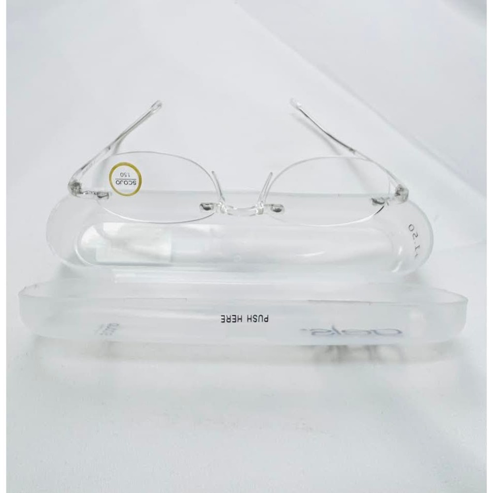 NEW! Scojo New York Gels Original Reading Glasses‎ 1.50x Crystal Clear